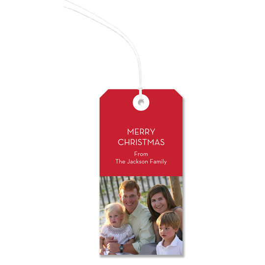 Merry Memories Photo Large Hanging Gift Tags